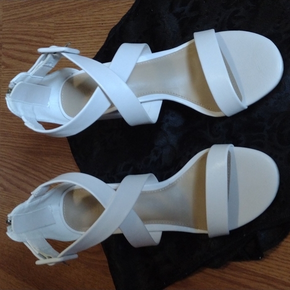 White strappy heels - Picture 2 of 4